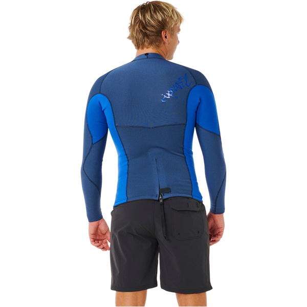 2026 Rip Curl Mens E-Bomb 1.5mm Long Sleeve Jacket 12HMWJ - Blue